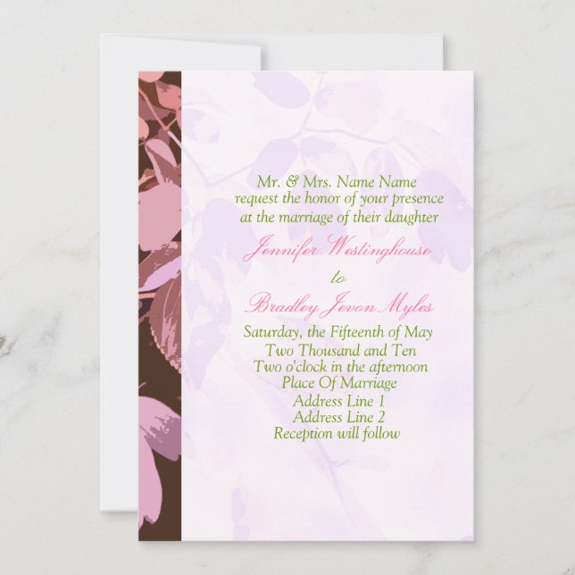 Invitations Template Wedding (Front)