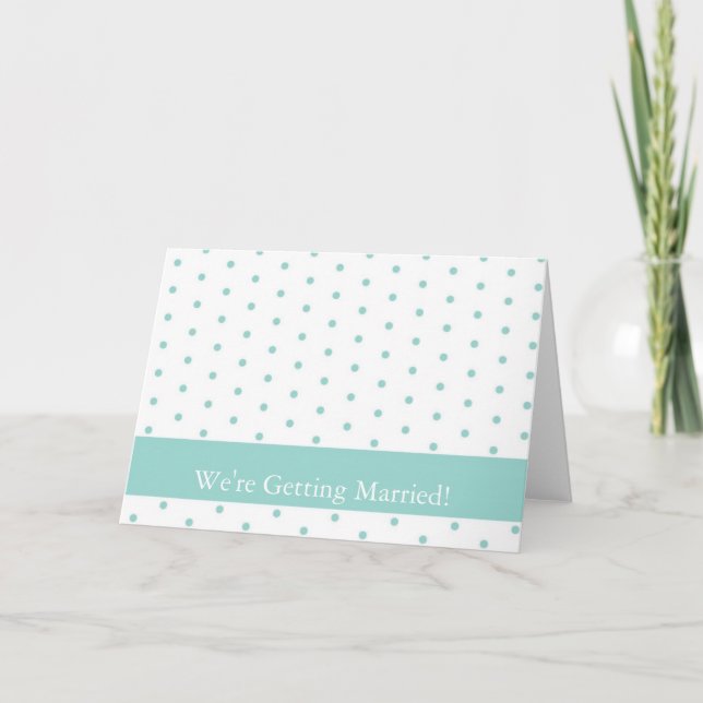 Invitations With Dots: Robin's Egg (Front)