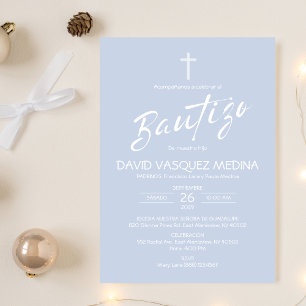 Invitcion Bautizo Minimalist Pastel Colours Baptis Invitation
