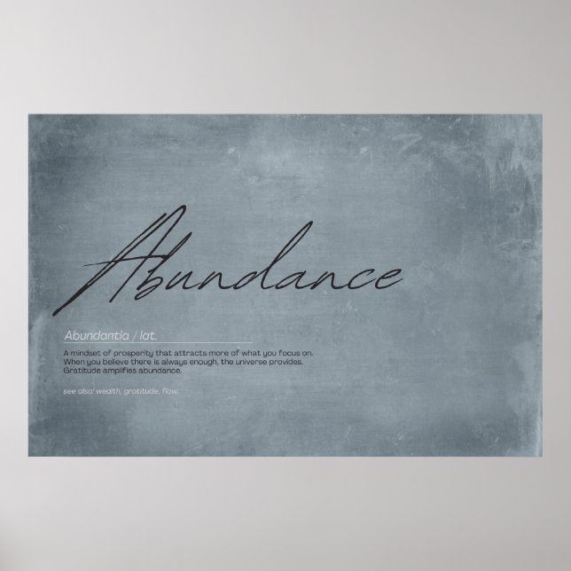 Invite Abundance into Your Home Poster (Front)