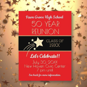Invite 'Em! 50th Class Reunion Postcard