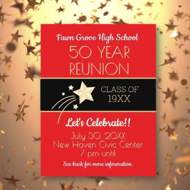 Invite 'Em! 50th Class Reunion Postcard (Creator Uploaded)