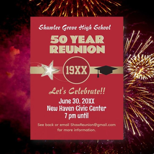 Invite 'Em! Any year Class Reunion Postcard (Creator Uploaded)