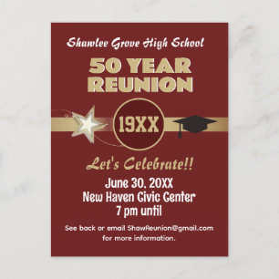 Invite 'Em! Any year Class Reunion Postcard