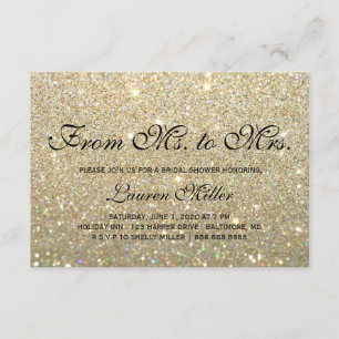 Invite - Gold Glit Fab Ms.Mrs. Bridal Shower