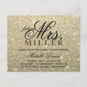 Invite - Gold Glitter future Mrs Bridal Shower2