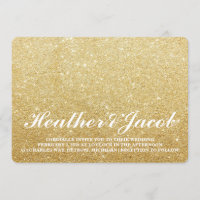 Invite - Golden Glit Fab Wedding