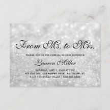 Invite - Lit Silver Glit Fab Ms.Mrs. Bridal Shower