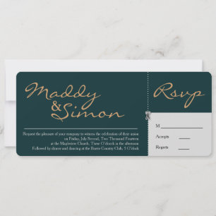 INVITE & RSVP COMBINED Simple Calligraphy