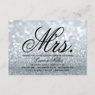 Invite - Silver Glit Fab Mrs. Bridal Shower