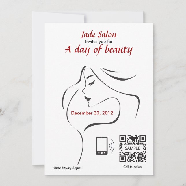 Invite Template Hair Salon (Front)