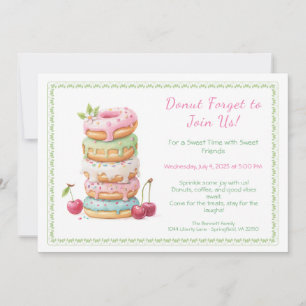 Invite to a Sweet Donut Party Colorful Celebration