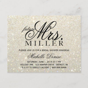 Invite - White Gold Glit Fab future Mrs. Bridal 2