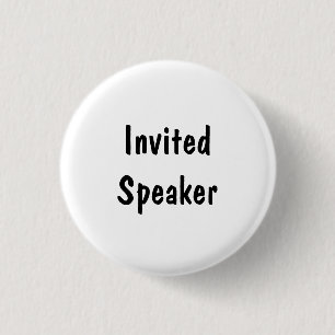 Invited Speaker 3 Cm Round Badge