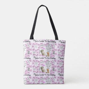 Invited To Our Wedding Tote Gift Bag