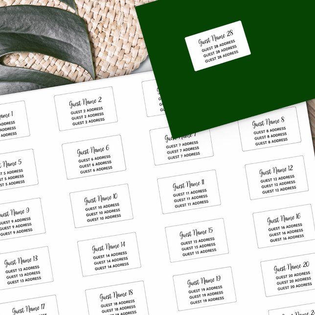 Invitee Labels 28 Bouncy Name and Print Address (Creator Uploaded)