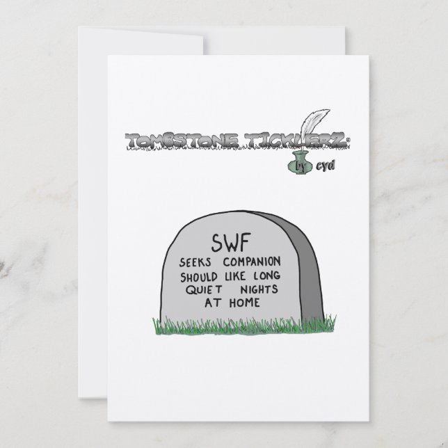 invites with tombstone style (Front)