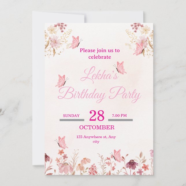 Inviting birthdayyycard invitation (Front)
