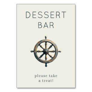 Inviting Grey Nautical Ship's Wheel Table Number