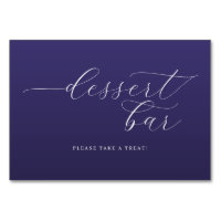 Inviting Purple Cursive Dessert Bar Sign