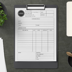 Invoice Business Sales Form Receipt, Add Logo Custom Letterhead