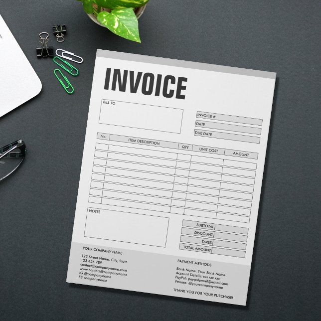 Invoice Form Business Quotation Add Logo Notepad (Creator Uploaded)