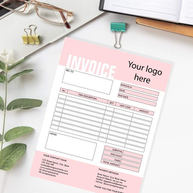Invoice Form Business Quotation Add Logo Notepad (Creator Uploaded)