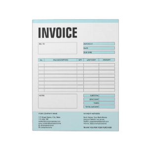 Invoice Form Business Quotation Add Logo Notepad