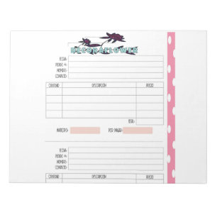 invoice in spanish 11" x 8.5" Notepad - 40 pages