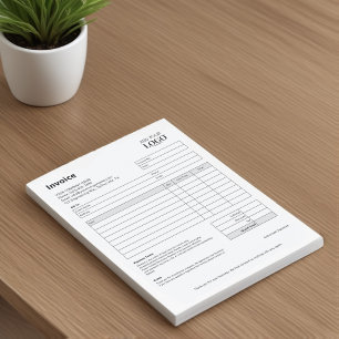 Invoice Modern Minimalist Professional Notepad