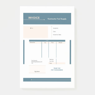 invoice post-it notes