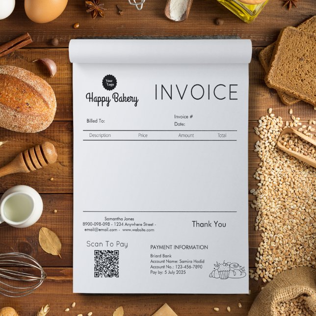 Invoice Sales Receipt Small Business Bakery Icons Notepad (Invoice Sales Receipt Small Business Bakery Icons Notepad)