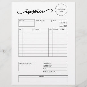 Invoice Small Business Supplies Letterhead