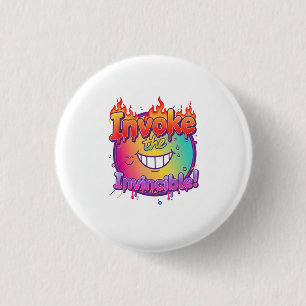 Invoke the Invincible – Unleash Your Inner Power 3 Cm Round Badge