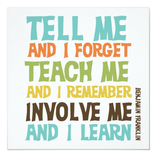 Image of Involve Me Inspirational Quote Invitation