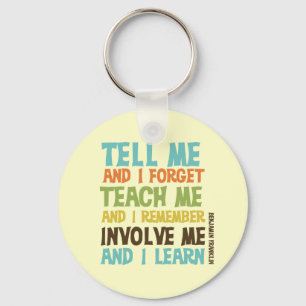 Involve Me Inspirational Quote Key Ring