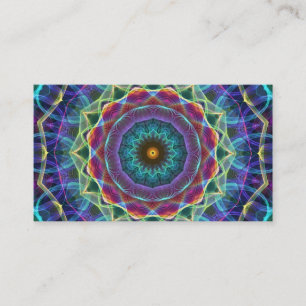 Inward Flower kaleidoscope Business Card