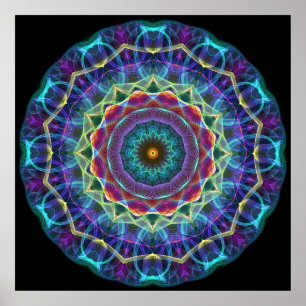 Inward Flower  kaleidoscope Poster
