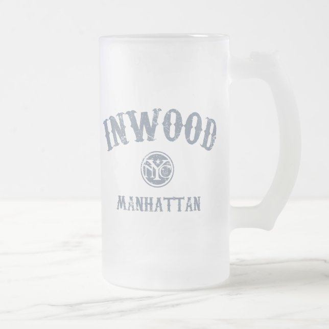 Inwood Frosted Glass Beer Mug (Right)
