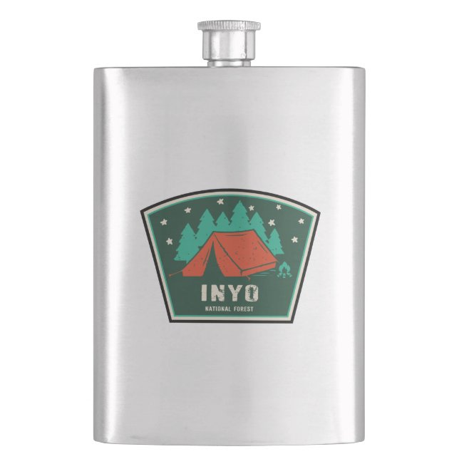 Inyo National Forest Camping Hip Flask (Front)