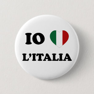 Io Amo Italia 6 Cm Round Badge