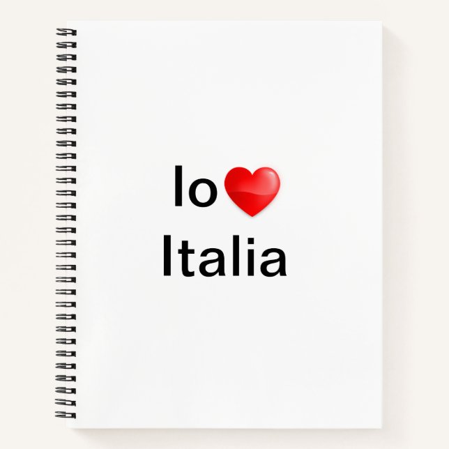 Io amo Italia Notebook (Front)
