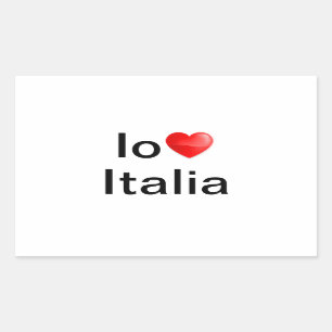 Io amo Italia Rectangular Sticker