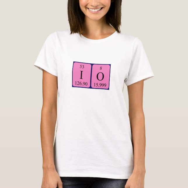 Io periodic table name shirt (Front)