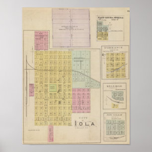 Iola, Torrance, and Kellogg, Kansas Poster