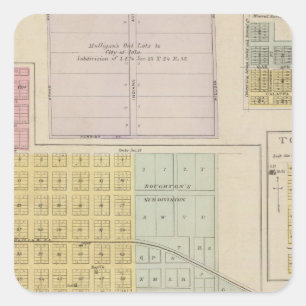 Iola, Torrance, and Kellogg, Kansas Square Sticker