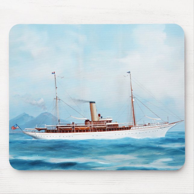Iolanda Steam Yacht 1909 Mouse Mat (Front)