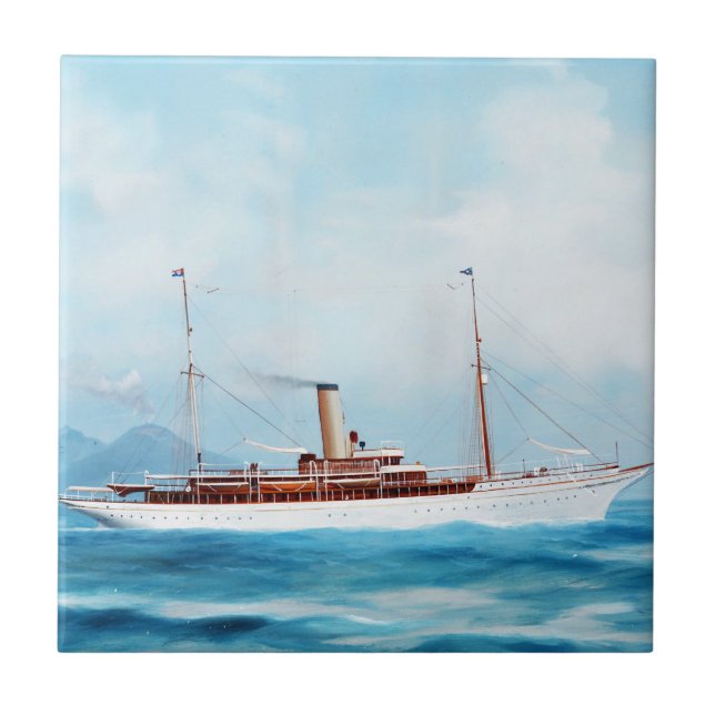 Iolanda Steam Yacht 1909 Tile (Front)