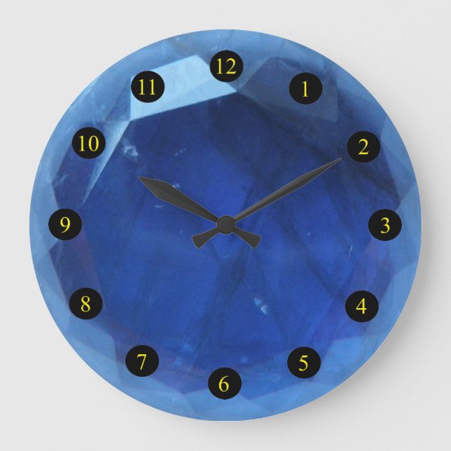 Iolite Faceted Cab Large Clock (Front)