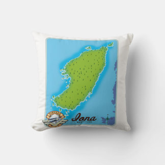 Iona scotland map cushion